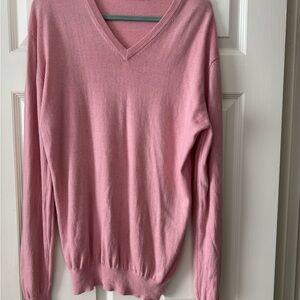 Bresciani Cashmere/Silk Pink V-Neck Sweater